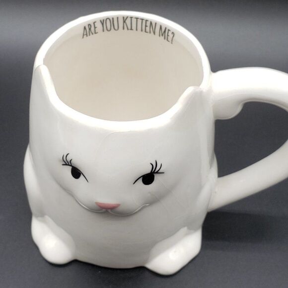 "are You Kitten Me?" Ceramic Cat Shaped Mug or Planter - Picture 10 of 11
